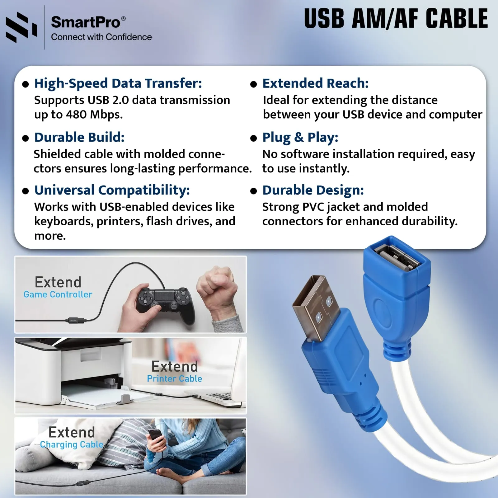 Smart Pro USB Extension Cable 1.5m view 6